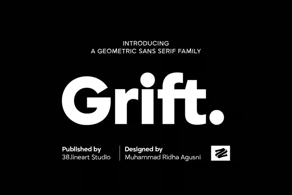 Grift geometric sans serif font family preview