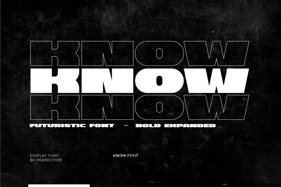 Know Modern Sans Serif Font preview featuring clean typography for contemporary branding