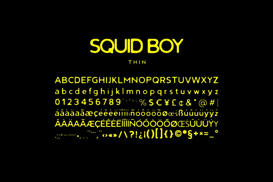 Squid Boy Inky Bleed Font used for eye-catching posters, titles, and promotional graphics