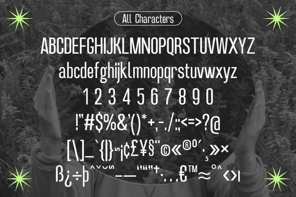 Dozed Condensed Sans Serif Font demonstrating compact lettering for headlines and titles