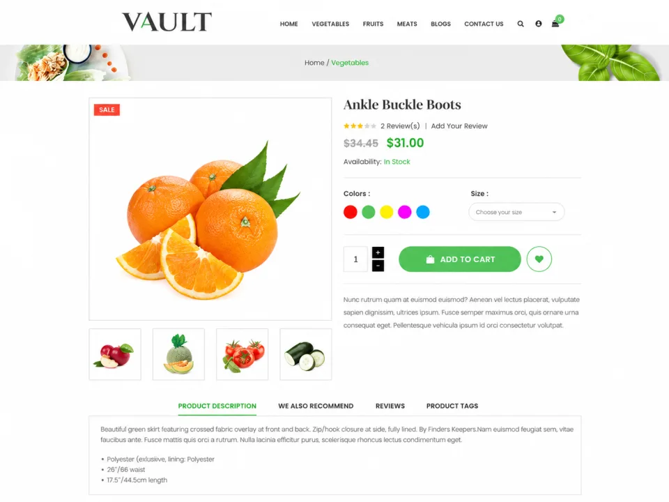 product page