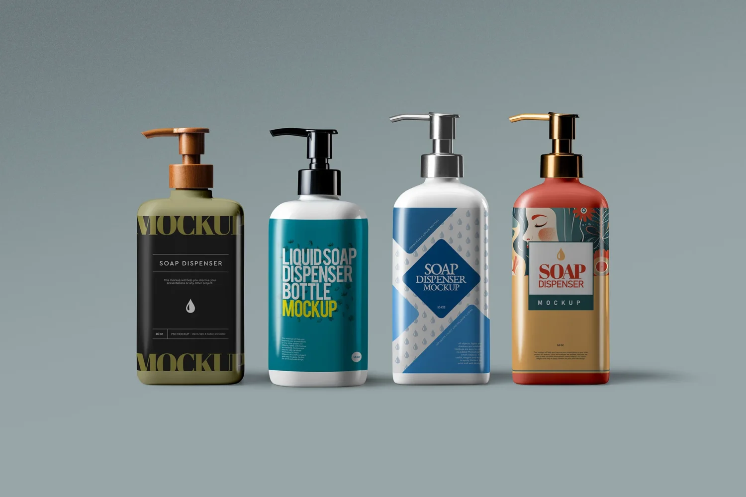 Soap Dispenser Mockup Set