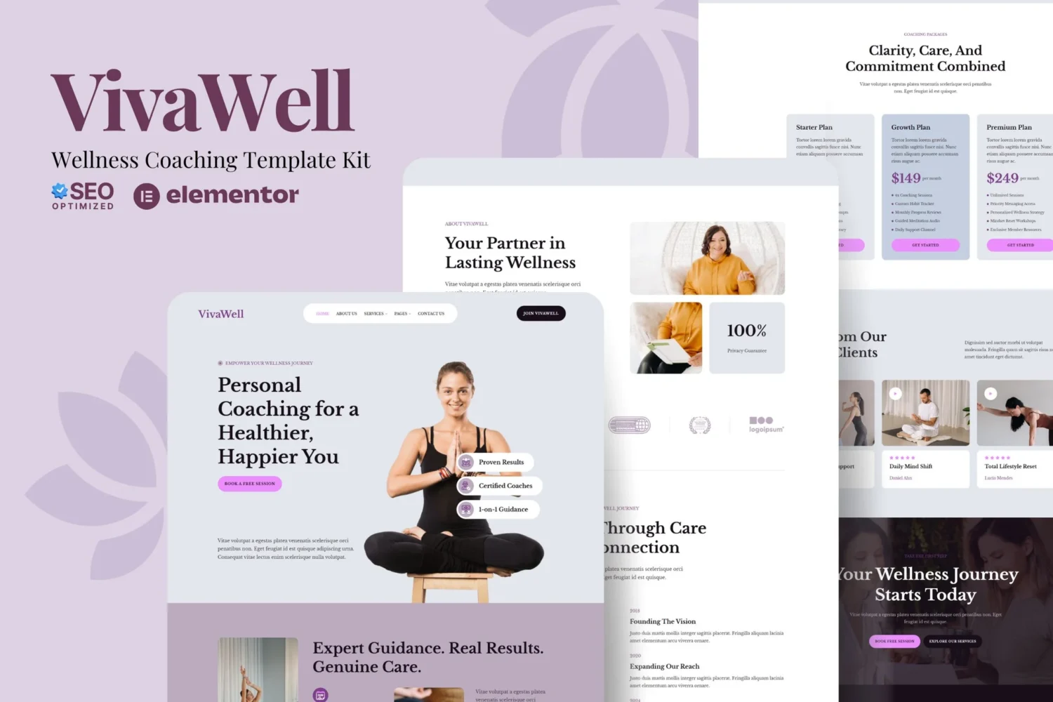 Wellness Coaching Elementor Template Kit