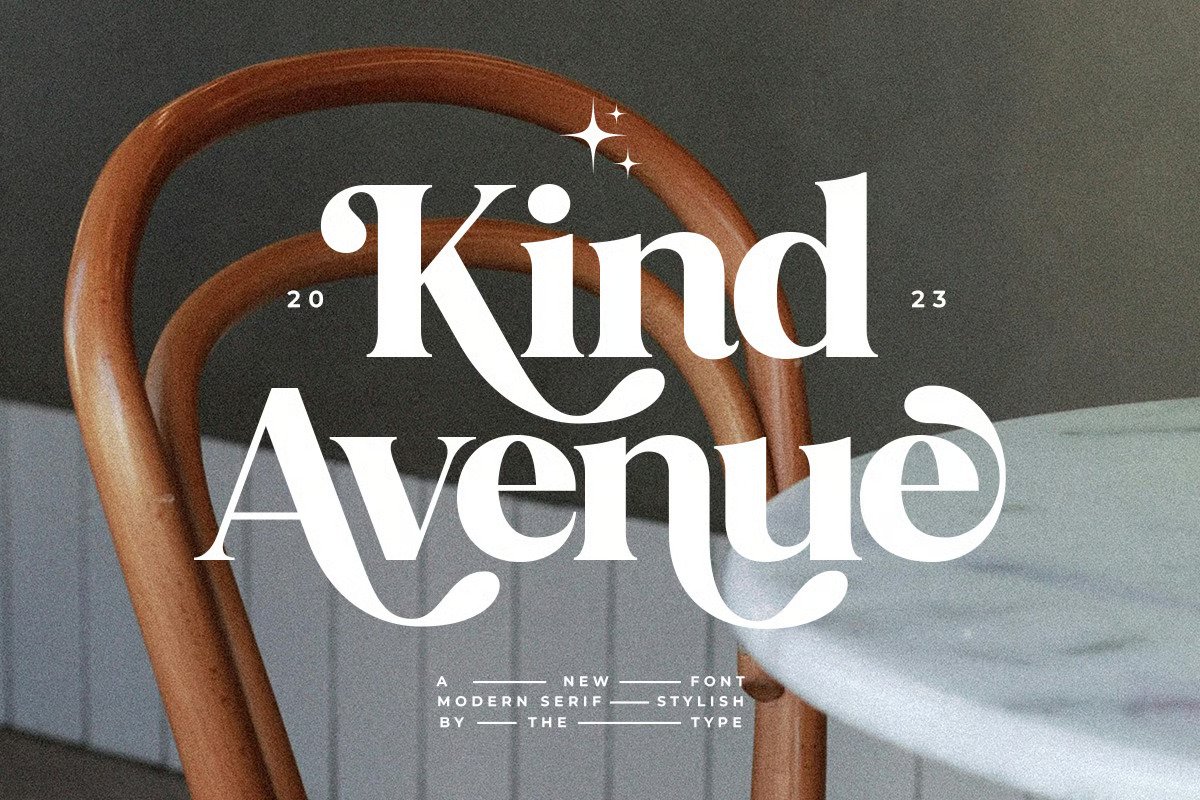 Kind Avenue font sample