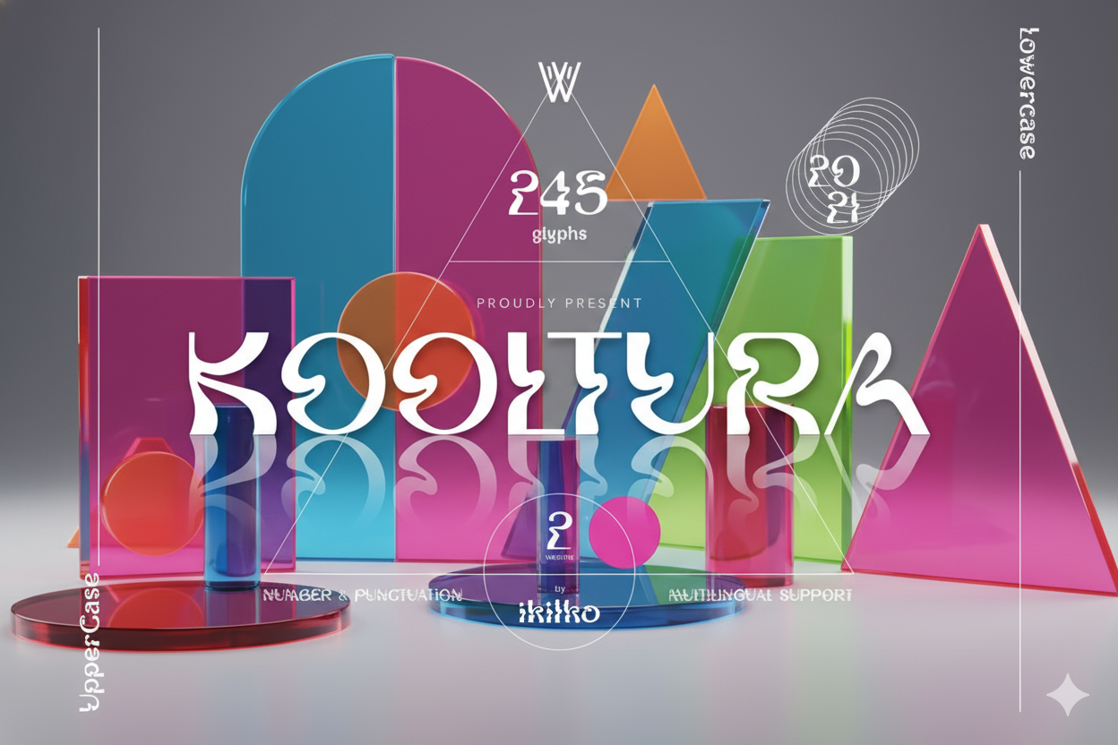 Kooltura Psychedelic Type – Trippy 70s Font for Posters, Album Covers & Cult Branding