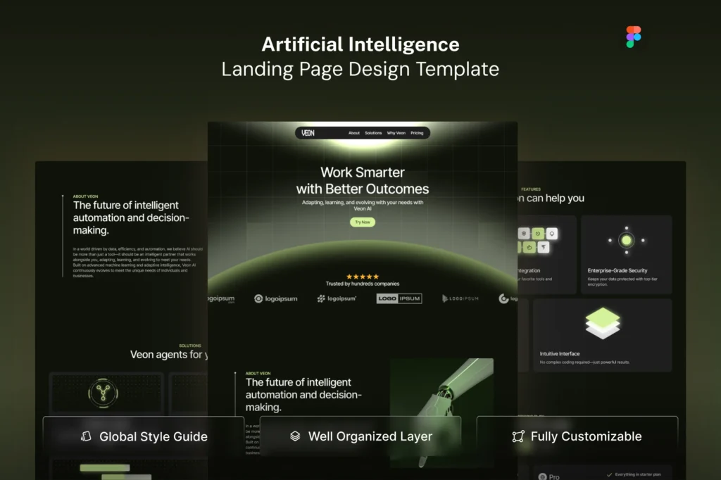 Artificial Intelligence Landing Page Design Template