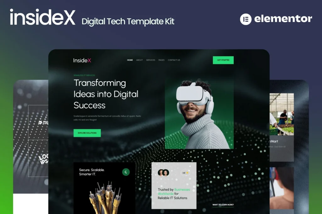 IT Solutions & Services Elementor Template Kit for Technology Businesses
