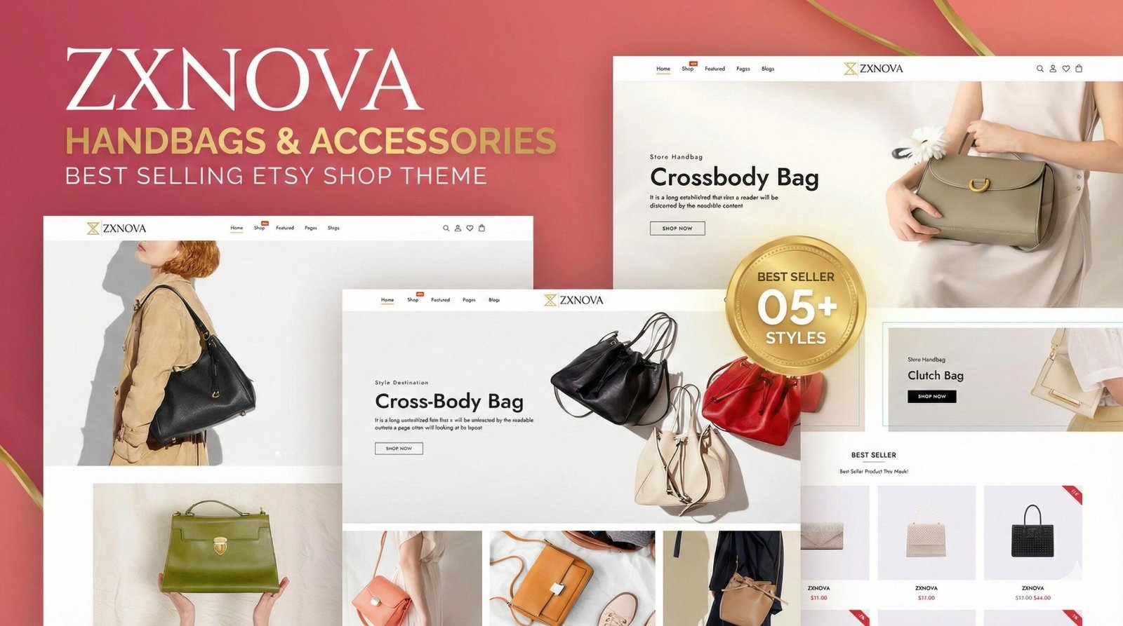 Handbag & Fashion Shopify Theme 2.0 | Clothing Store Website Design | Accessories Boutique Template