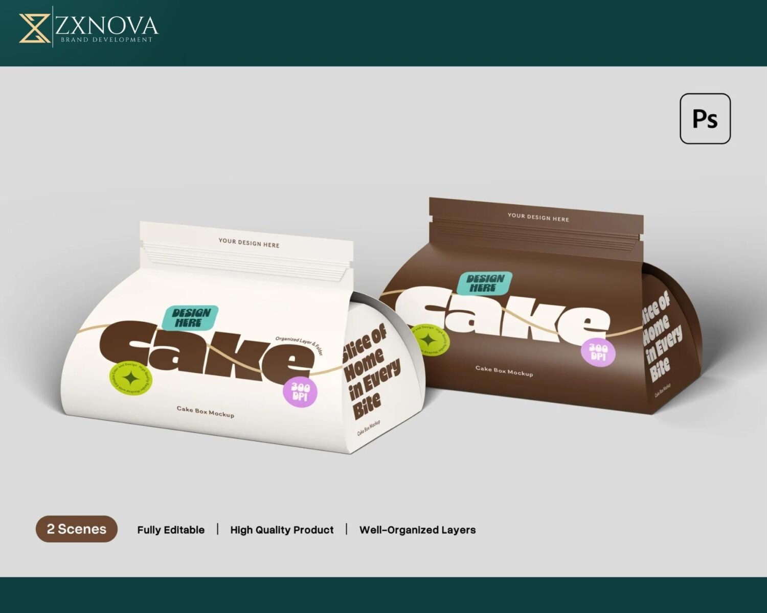 Fast Food & Bakery Takeaway Mockup by Zxnova