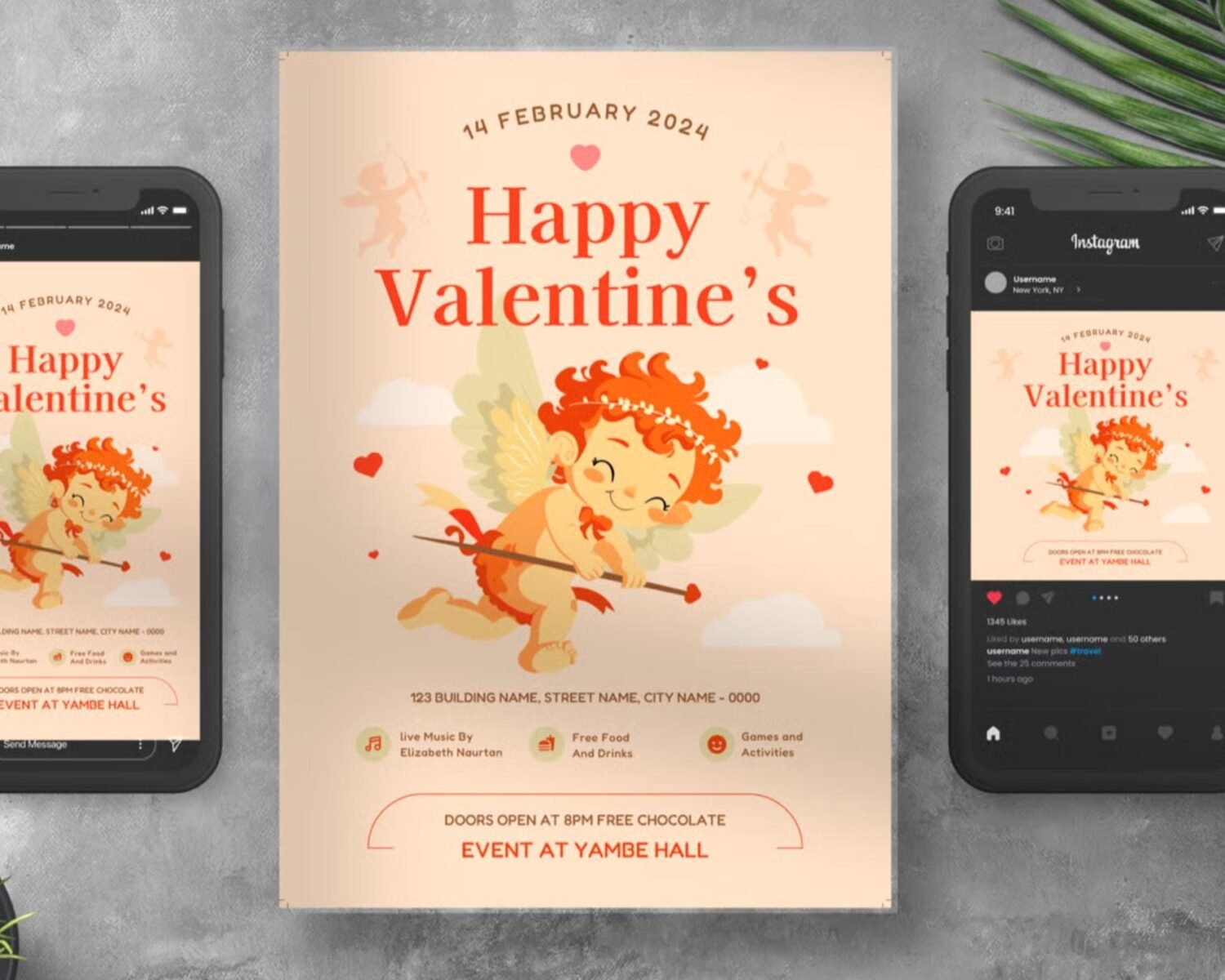 Valentine Day Party Flyer Template 5